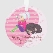 恋をしている女の子 オーナメント (裏面)