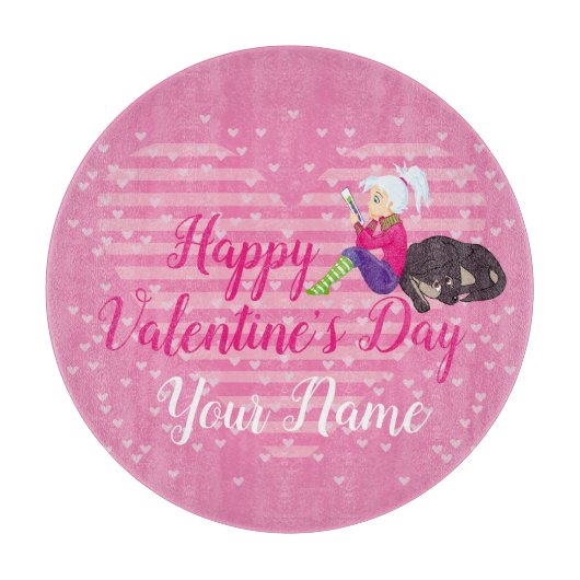 恋をしている女の子 カッティングボード (正面)