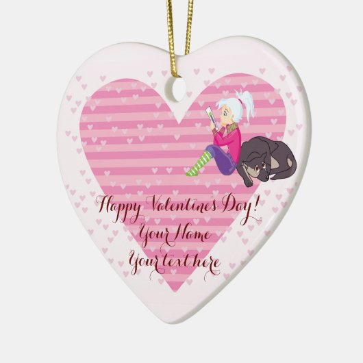 恋をしている女の子 セラミックオーナメント (左)