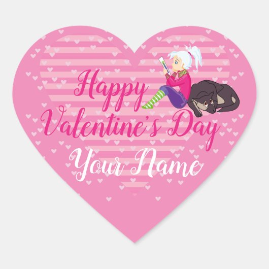 恋をしている女の子 ハートシール (正面)