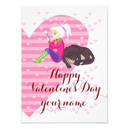 恋をしている女の子 フォトプリント           