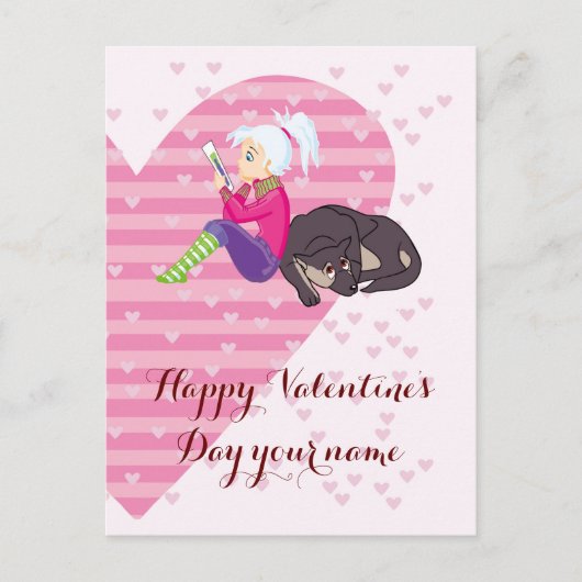 恋をしている女の子 ポストカード (正面)