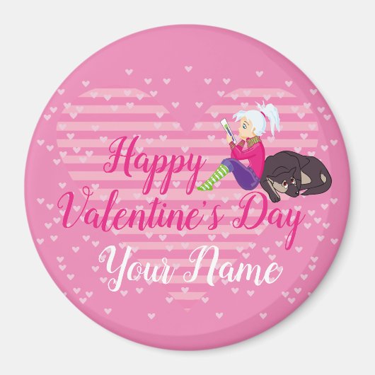 恋をしている女の子 マグネット (正面)