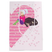 恋をしている女の子 ミディアムペーパーバッグ (裏面)