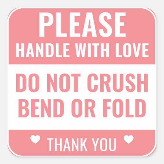 恋をして取り扱え |ベンドしない |ありがとうございます スクエアシール (正面)