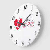 恋をする ラージ壁時計 (傾斜)