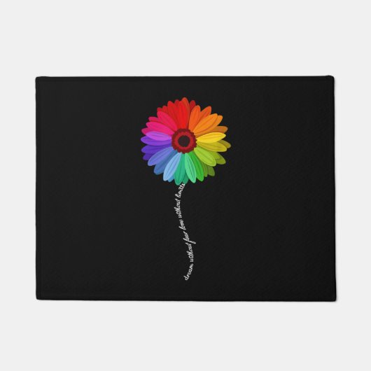 恋を恐れずに夢見る虹 ドアマット (正面)