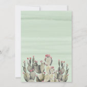 恋を語るタコ カクタス ピーチ ベイビー シャワー 招待状 (裏面)