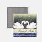 恋エレガントの白鳥 マグネット (正面/裏面)