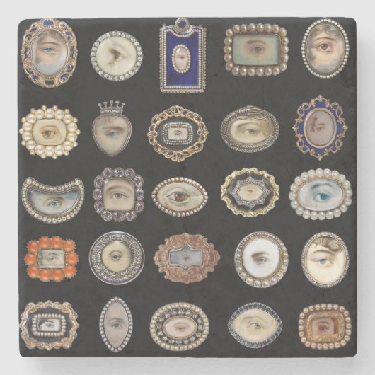 恋エレガント人の目 ストーンコースター (正面)