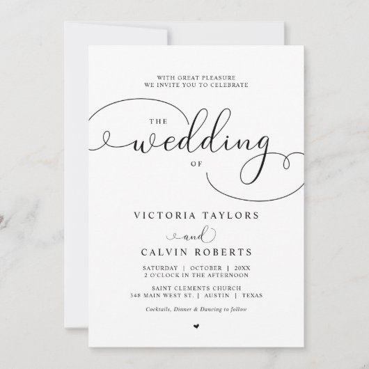 恋エレガント愛書結婚記 招待状 (正面)