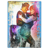恋カラフルに悩む夫婦タンゴのダンサー クリップボード (裏面)