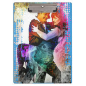 恋カラフルに悩む夫婦タンゴのダンサー クリップボード (正面)