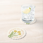 恋シンプルの花が咲く黄色い野花 ペーパーコースター (インサイチュ)