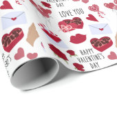 恋ハートハッピーバレンタインデー ラッピングペーパー (ロールコーナー)