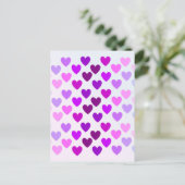 恋ハートバレンタインロマンチックモノクロ シーズンポストカード (スタンド正面)