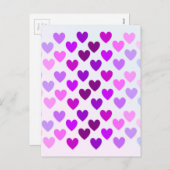 恋ハートバレンタインロマンチックモノクロ シーズンポストカード (正面/裏面)