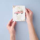 恋バジェットガールベビーシャワー招待状 チラシ (手)