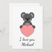 恋バレンタインの漫画コアラ シーズンカード (正面/裏面)