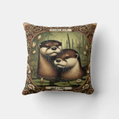 恋パーソナライズされたに苦しむ クッション (裏面)