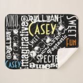 恋パーソナライズされたの名と言葉 シェルパブランケット (正面(横))