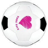 恋パーソナライズされたはバラ サッカーボール (回転)