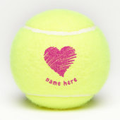 恋パーソナライズされたはバラ テニスボール (裏面)