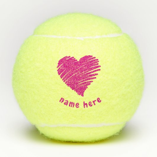 恋パーソナライズされたはバラ テニスボール (正面)
