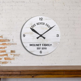 恋パーソナライズされたは絶えぬ素朴時 ラウンド壁時計