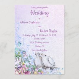 恋パーソナライズされた愛結婚の鳩 招待状