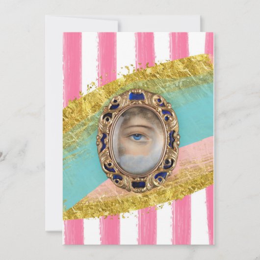 恋ビクトリアン人の目，オリジナルアート，招待 招待状 (正面)