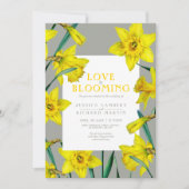 恋ブルーミングイエローダフロジール写真春の結婚式 招待状 (正面)