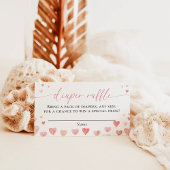 恋人おむつラッフルカード |女の子の赤ちゃんシャワー エンクロージャーカード