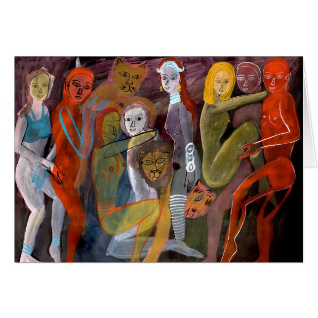 恋人およびライオンカード (正面横)