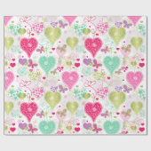 恋人および蝶 ラッピングペーパー (フラット)