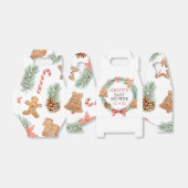 恋人がクッキーのクリスマスベビーシャワーを途中にある フェイバーボックス (折り畳みなし)