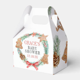 恋人がクッキーのクリスマスベビーシャワーを途中にある フェイバーボックス