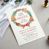 恋人がクッキーのクリスマスベビーシャワーを途中にある 招待状