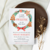 恋人がクッキーのクリスマスベビーシャワーを途中にある 招待状