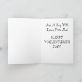 恋人が付いているパグ シーズンカード (内部)