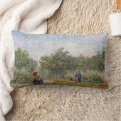 恋人が付いているMontmarteのフィンセント・ファン・ゴッホの庭 ランバークッション (ブランケット)