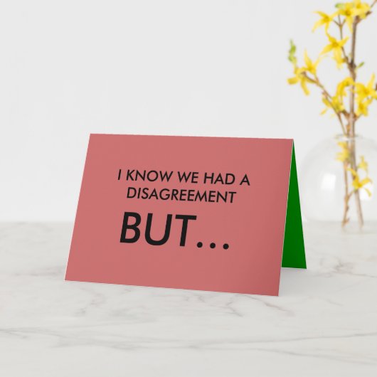 恋人たちがけんかの挨拶状 カード (黄色い花)