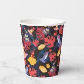 恋人たちのカエルのパターン 紙コップ (裏面)