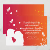 恋人たちのキス アニバーサリー招待状 招待状 (正面/裏面)