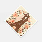 恋人たちのシルエット スタンダードランチョンナプキン (角)