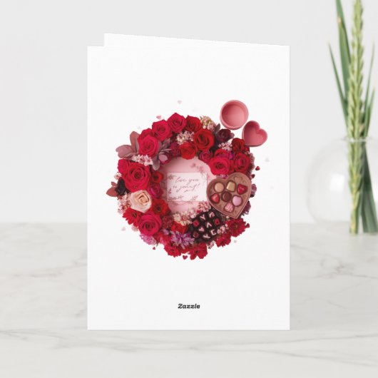 恋人たちのシルエット　バレンタイン　ロマンチック カード (裏面)