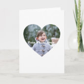 恋人たちのハート型写真 カード (正面)