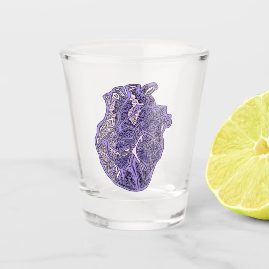 恋人たちのハート ショットグラス (正面)