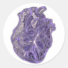 恋人たちのハート ラウンドシール