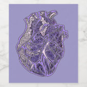 恋人たちのハート ワインラベル (シングルラベル)